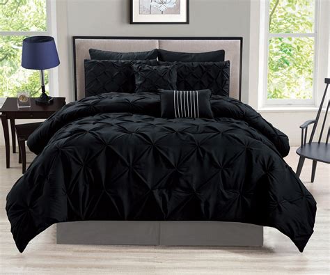 black bed comforter